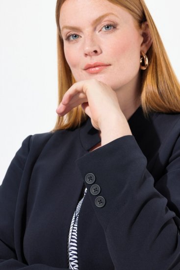 Ulla Popken 823318 Marynarka ze stójką Granatowa - Marynarki - Żakiety w dużych rozmiarach