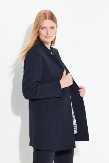 Ulla Popken 823318 Marynarka ze stójką Granatowa - Marynarki - Żakiety w dużych rozmiarach