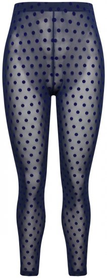 Ulla Popken 823383 Legginsy rajstopowe w kropki Granatowa - Rajstopy & skarpetki - 