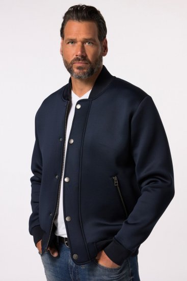 JP1880 College Jacket Scuba Fabric with Zipper Navy - Kurtki Męskie Duże Rozmiary - Kurtki Duże rozmiary 2XL-8XL