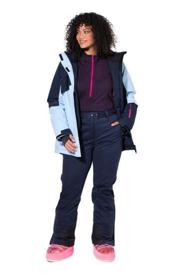 Ulla Popken 824297 Spodnie softshell z ochraniaczem śniegowym Granatowa - Odzież narciarska - 