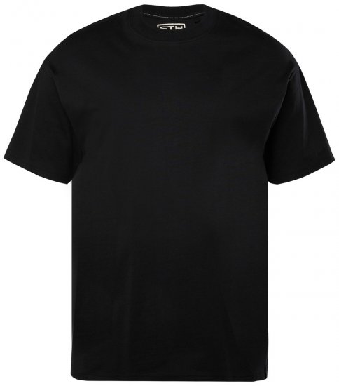 STHUGE 824720 Koszulka oversize Czarna - Koszulki - T-shirty meskie Duże Rozmiary - 2XL-14XL