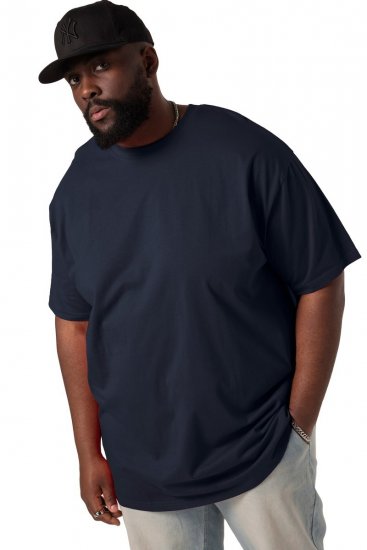 STHUGE 824720 Koszulka oversize Granatowa - Koszulki - T-shirty meskie Duże Rozmiary - 2XL-14XL