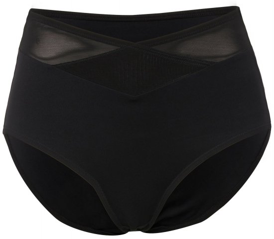 Ulla Popken 825676 Majtki modelujące z wysokim stanem Czarna - Bielizna modelująca - 