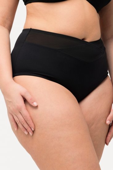 Ulla Popken 825676 Majtki modelujące z wysokim stanem Czarna - Bielizna modelująca - 