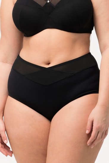 Ulla Popken 825676 Majtki modelujące z wysokim stanem Czarna - Bielizna modelująca - 