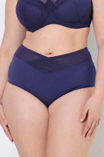 Ulla Popken 825676 Majtki modelujące z wysokim stanem Królewski błękit - Bielizna modelująca - 