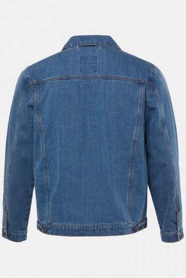 JP1880 826234 Kurtka jeansowa z kieszeniami na piersi Denimowy niebieski - Kurtki Męskie Duże Rozmiary - Kurtki Duże rozmiary 2XL-8XL