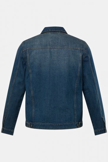 JP1880 826234 Kurtka jeansowa z kieszeniami na piersi Indygo - Kurtki Męskie Duże Rozmiary - Kurtki Duże rozmiary 2XL-8XL