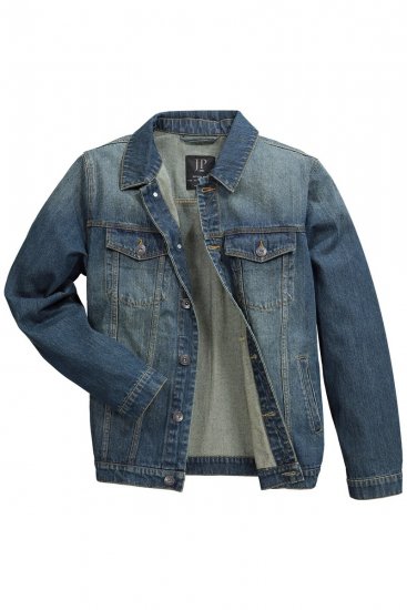 JP1880 Denim Jacket Dark Blue Denim - Kurtki Męskie Duże Rozmiary - Kurtki Duże rozmiary 2XL-8XL