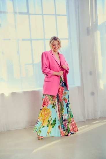 Ulla Popken 826487 Marynarka oversize Różowa - Marynarki - Żakiety w dużych rozmiarach