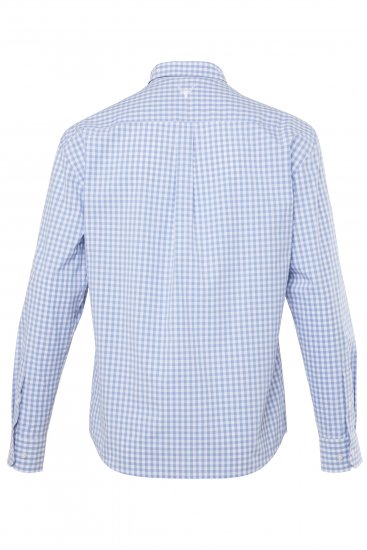 JP1880 Modern Fit Button-Down Collar Long Sleeve Check Shirt Light Blue - Koszule - Koszule 2XL-10XL