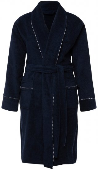Ulla Popken 826794 Szlafrok frotte Granatowa - Szlafroki - 