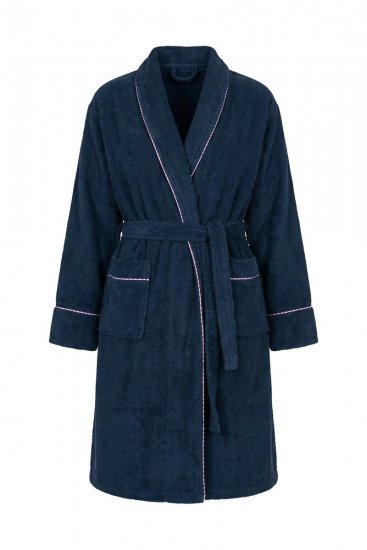 Ulla Popken 826794 Szlafrok frotte Granatowa - Szlafroki - 
