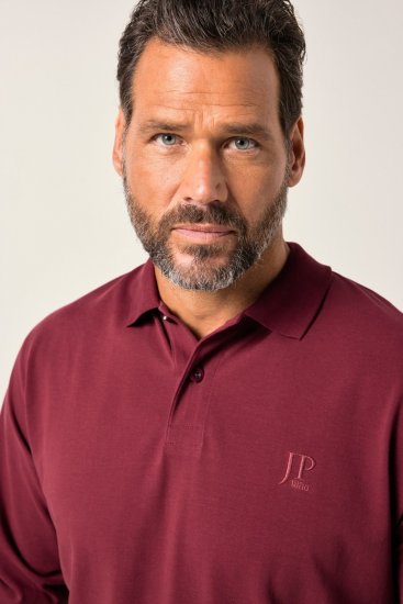 JP1880 Polo Shirt Pique Long Sleeve Red - Koszulki polo - Koszulki Polo 2XL-8XL