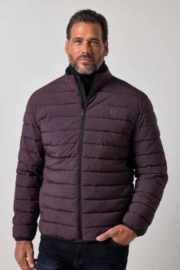 JP1880 828991 Pikowana kurtka ze stójką Śliwkowa - Kurtki Męskie Duże Rozmiary - Kurtki Duże rozmiary 2XL-8XL