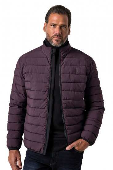 JP1880 828991 Pikowana kurtka ze stójką Śliwkowa - Kurtki Męskie Duże Rozmiary - Kurtki Duże rozmiary 2XL-8XL