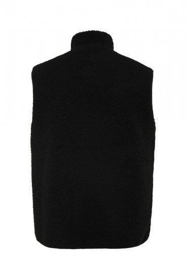 Jay-Pi 829716 Kamizelka dwustronna z teddy Czarna - Kurtki Męskie Duże Rozmiary - Kurtki Duże rozmiary 2XL-8XL