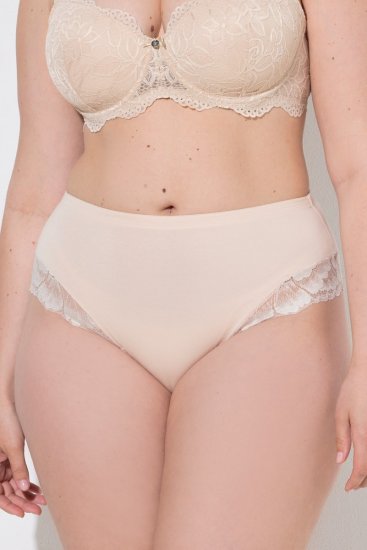 Ulla Popken 830094 Majtki z koronką 2 szt. Beżowa - Majtki - 
