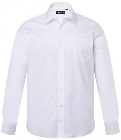 Men+ 753 Koszula biznesowa z długim rękawem z klasycznym kołnierzykiem Biały - Koszule - Koszule 2XL-10XL