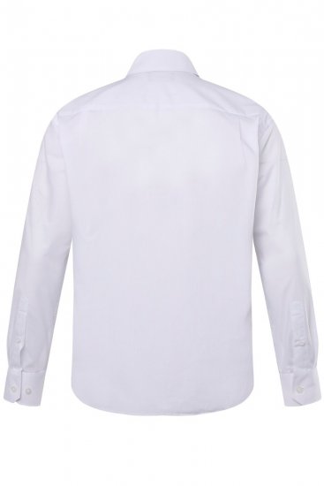 Men+ 753 Koszula biznesowa z długim rękawem z klasycznym kołnierzykiem Biały - Koszule - Koszule 2XL-10XL
