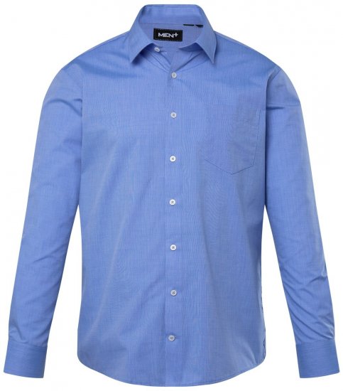 Men+ 753 Koszula biznesowa z długim rękawem z klasycznym kołnierzykiem Jasnoniebieska - Koszule - Koszule 2XL-10XL