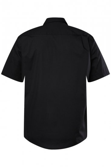 Men+ 756 Koszula biznesowa z krótkim rękawem z klasycznym kołnierzykiem Czarna - Koszule - Koszule 2XL-10XL