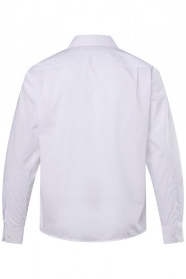 Men+ 757 Koszula biznesowa z długim rękawem z otwartym kołnierzykiem Biały - Koszule - Koszule 2XL-10XL