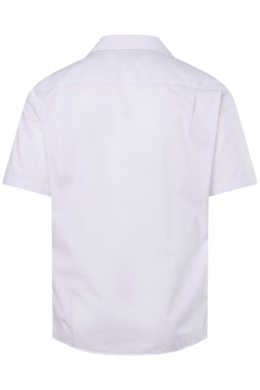 Men+ 758 Koszula biznesowa z krótkim rękawem z otwartym kołnierzykiem Biały - Koszule - Koszule 2XL-10XL