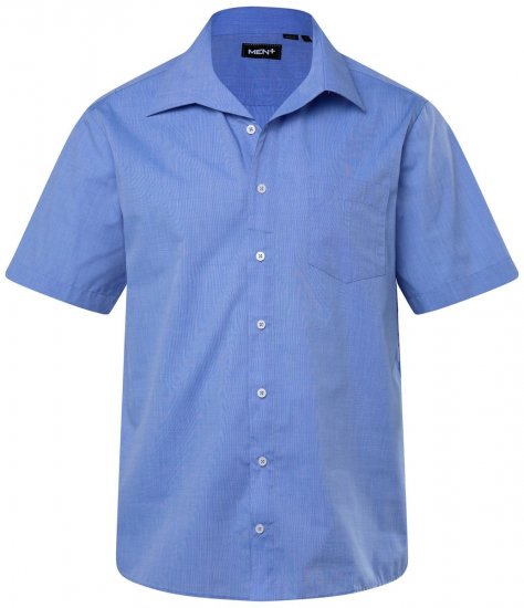 Men+ 758 Koszula biznesowa z krótkim rękawem z otwartym kołnierzykiem Jasnoniebieska - Koszule - Koszule 2XL-10XL
