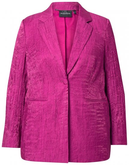 Ulla Popken 830767 Marynarka z efektem zmięcia Magenta - Marynarki - Żakiety w dużych rozmiarach