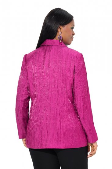 Ulla Popken 830767 Marynarka z efektem zmięcia Magenta - Marynarki - Żakiety w dużych rozmiarach