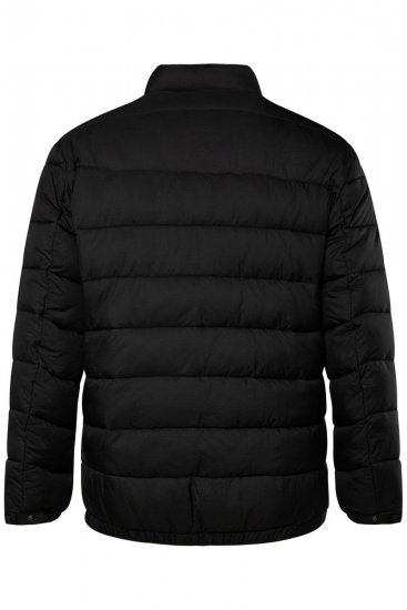 Men+ 494 Pikowana kurtka ze stójką Czarna - Kurtki Męskie Duże Rozmiary - Kurtki Duże rozmiary 2XL-8XL
