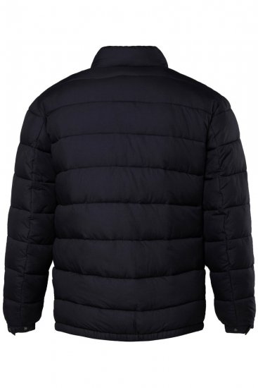 Men+ 494 Pikowana kurtka ze stójką Granatowa - Kurtki Męskie Duże Rozmiary - Kurtki Duże rozmiary 2XL-8XL