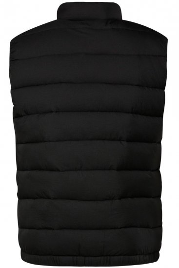 Men+ 578 Kamizelka pikowana ze stójką Czarna - Kurtki Męskie Duże Rozmiary - Kurtki Duże rozmiary 2XL-8XL