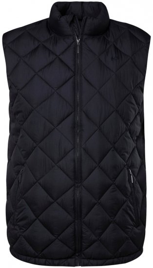 Men+ 578 Kamizelka pikowana ze stójką Granatowa - Kurtki Męskie Duże Rozmiary - Kurtki Duże rozmiary 2XL-8XL
