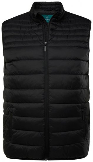 Boston Park 583 Kamizelka pikowana ze stójką Czarna - Kurtki Męskie Duże Rozmiary - Kurtki Duże rozmiary 2XL-8XL