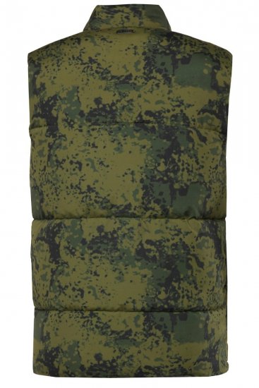 JP1880 831610 Kamizelka pikowana w moro Zielona - Kurtki Męskie Duże Rozmiary - Kurtki Duże rozmiary 2XL-8XL