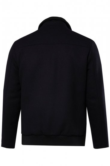 JP1880 831627 Kurtka bomber z mieszanki wełny Granatowa - Kurtki Męskie Duże Rozmiary - Kurtki Duże rozmiary 2XL-8XL