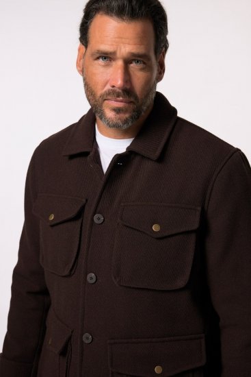 JP1880 Field Jacket Dark Brown - Kurtki Męskie Duże Rozmiary - Kurtki Duże rozmiary 2XL-8XL