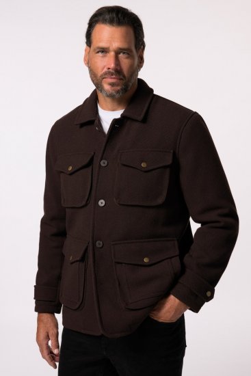JP1880 Field Jacket Dark Brown - Kurtki Męskie Duże Rozmiary - Kurtki Duże rozmiary 2XL-8XL