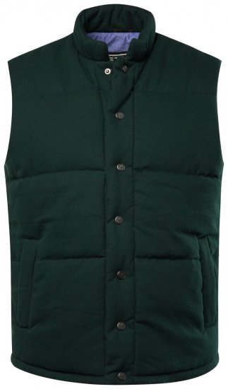 STHUGE 831896 Pikowana flanelowa kamizelka Ciemnozielona - Kurtki Męskie Duże Rozmiary - Kurtki Duże rozmiary 2XL-8XL
