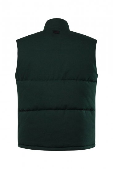 STHUGE 831896 Pikowana flanelowa kamizelka Ciemnozielona - Kurtki Męskie Duże Rozmiary - Kurtki Duże rozmiary 2XL-8XL