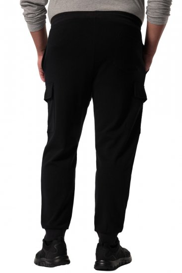 Men+ 113 Spodnie dresowe z kieszeniami cargo Czarna - Dresy & spodenki dresowe - Dresy & Spodnie Dresowe 2XL-12XL