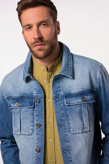 JP1880 832510 Stretch Kurtka jeansowa Indygo - Kurtki Męskie Duże Rozmiary - Kurtki Duże rozmiary 2XL-8XL
