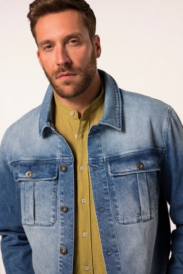 JP1880 832510 Stretch Kurtka jeansowa Indygo - Kurtki Męskie Duże Rozmiary - Kurtki Duże rozmiary 2XL-8XL