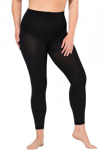 Ulla Popken 833806 Legginsy rajstopowe 200 den Czarna - Rajstopy & skarpetki - 