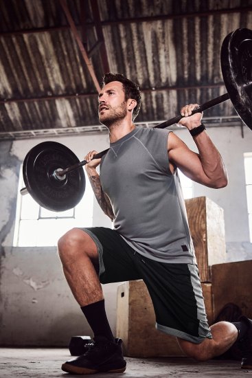 JP1880 Jay-Pi Bermuda QuickDry Mesh Fitness Shorts Black - Odzież sportowa - Odzież sportowa 2XL-10XL