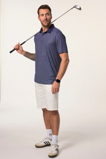 JP1880 Jay-Pi QuickDry Small Print Golf Polo Shirt Navy Blue - Koszulki polo - Koszulki Polo 2XL-8XL