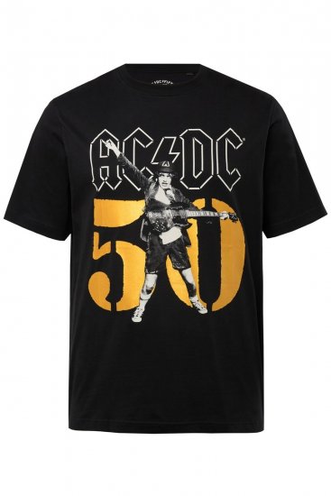 JP1880 AC/DC Graphic Band T-Shirt Black - Koszulki - T-shirty meskie Duże Rozmiary - 2XL-14XL
